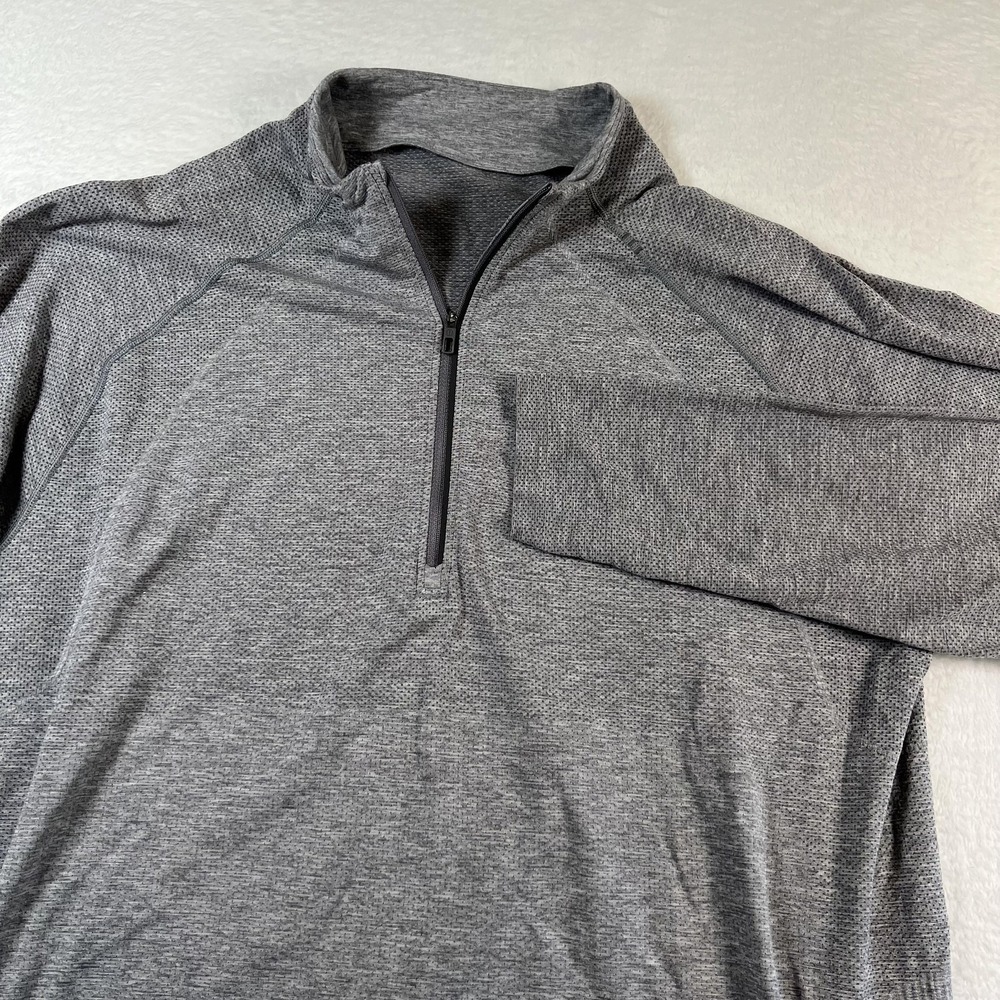 Lululemon Metal Vent Tech 1/4 Zip Pullover Mens 2XL Gray Running Training